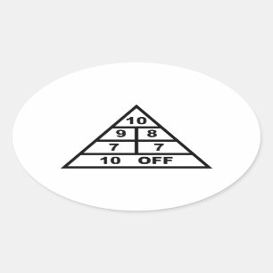 Shuffleboard Oval Sticker