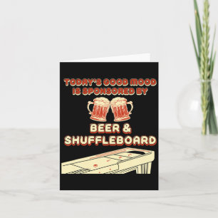 Shuffleboard Player Beer  Card