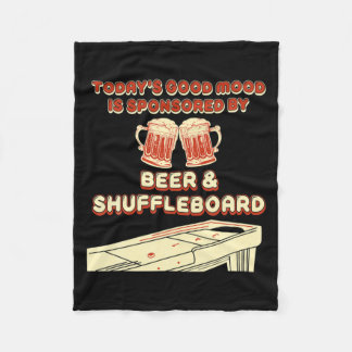 Shuffleboard Player Beer  Fleece Blanket