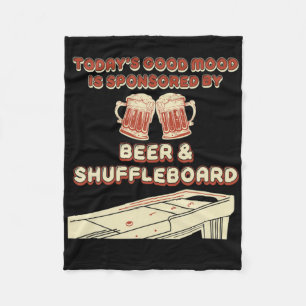 Shuffleboard Player Beer Fleece Blanket