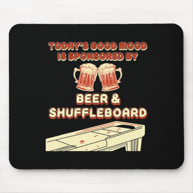 Shuffleboard Player Beer  Mouse Mat (Front)