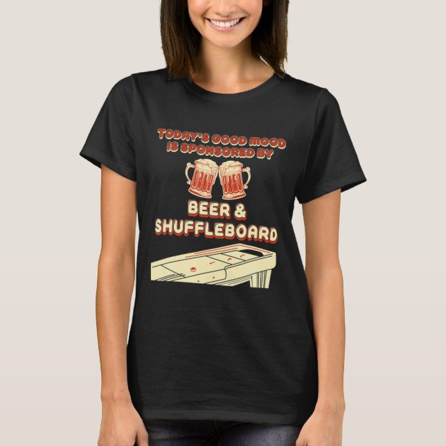 Shuffleboard Player Beer  T-Shirt (Front)