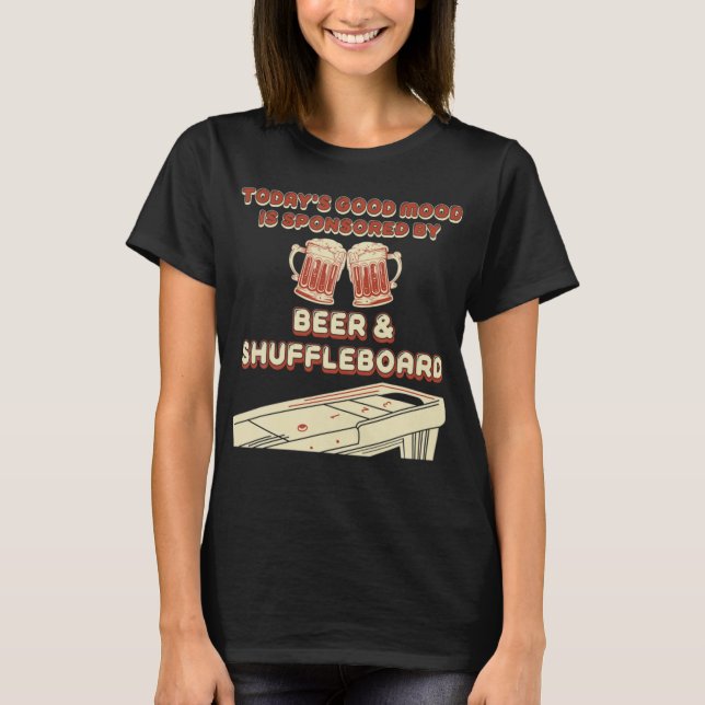 Shuffleboard Player Beer  T-Shirt (Front)