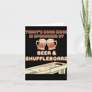Shuffleboard Player Beer T Shirt Card