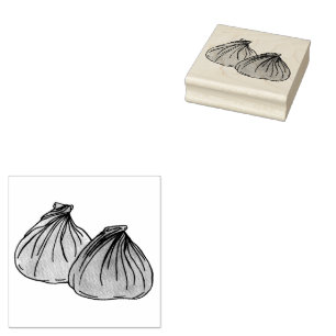 Shumai Chinese Cantonese Food Dim Sum Dumplings Rubber Stamp