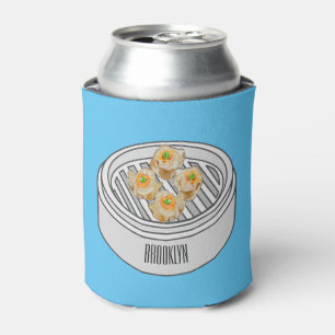 Shumai dim sum cartoon illustration can cooler