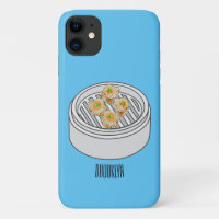 Shumai dim sum cartoon illustration