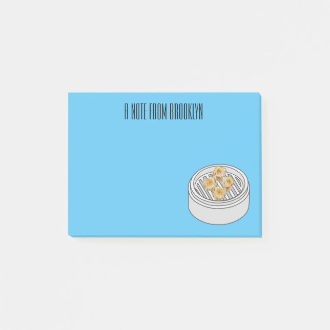 Shumai dim sum cartoon illustration post-it notes (Front)