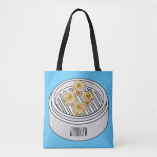 Shumai dim sum cartoon illustration tote bag