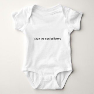 Shun the non-believers baby bodysuit