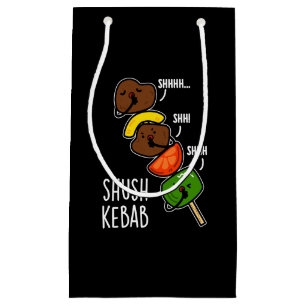 Shush Kebab Funny Food Pun Dark BG Small Gift Bag
