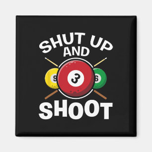 Shut And Shoot Pool Players Snooker Game Billiards Magnet