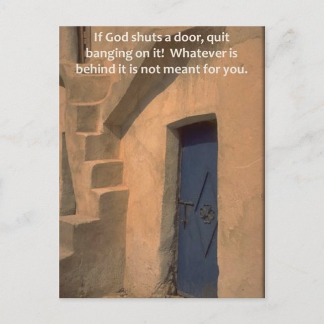 Shut Doors Postcard (Front)