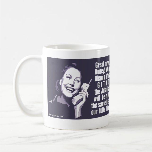 Shut Gitmo - Boy's Big Surprise Coffee Mug (Left)