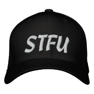 Shut the F*ck Up 1337 Baseball hat White on White