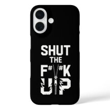 Shut the F#%K Up Bold Typography Graphic Design