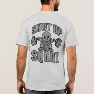 Shut Up And Squat - Cute Kawaii Weightlifter T-Shirt