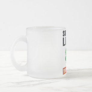 Shut up liver frosted glass coffee mug
