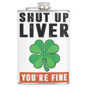 Shut up liver hip flask