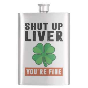 Shut up liver hip flask