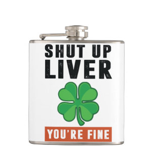 Shut up liver hip flask