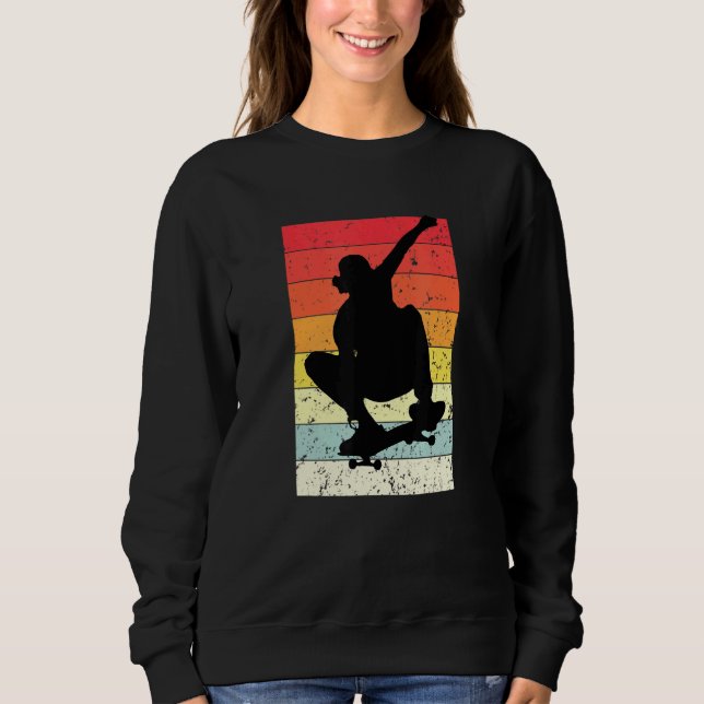 Shut Up Skate Sunset Electric Longboard Pro Skateb Sweatshirt (Front)