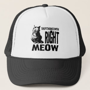 ShutchoMEOWTH Right MEOW! Funny Evil Kitty Trucker Hat