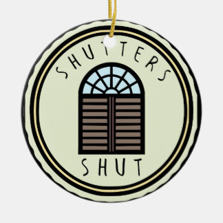 Shutters Shut! Ceramic Tree Decoration