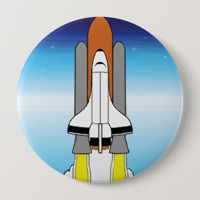 Shuttle 10 Cm Round Badge (Front)