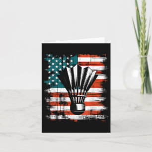 Shuttle American Flag - Patriotic Usa Badminton Lo Card