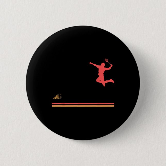 Shuttle Badminton 0  6 Cm Round Badge (Front)