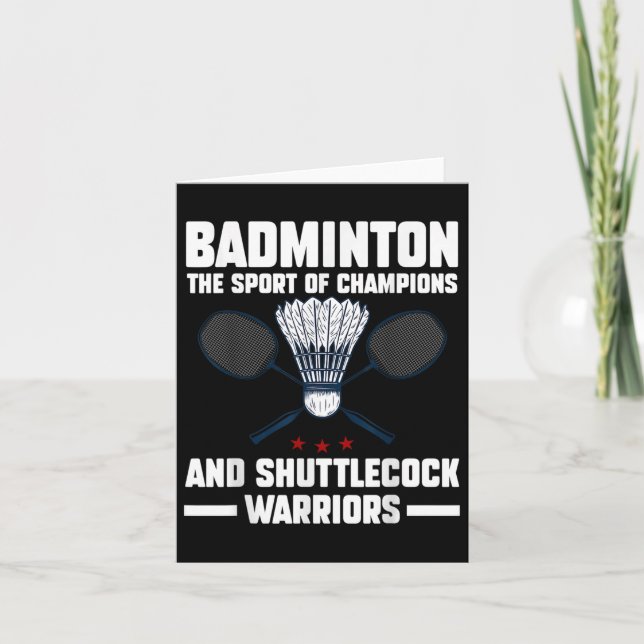 Shuttle Badminton 1  Card (Front)