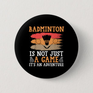 Shuttle Badminton 6 Cm Round Badge