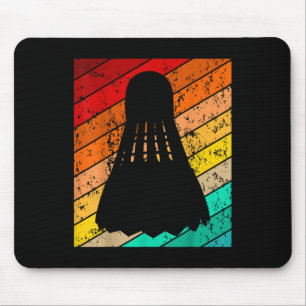 Shuttle, Badminton Ball Player, Vintage Retro Mouse Mat