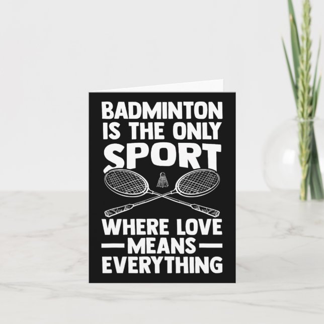 Shuttle Badminton  Card (Front)