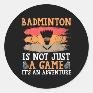 Shuttle Badminton Classic Round Sticker