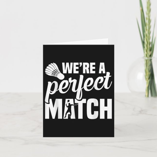 Shuttle Badminton Coach Perfect Badminton Player  Card (Front)