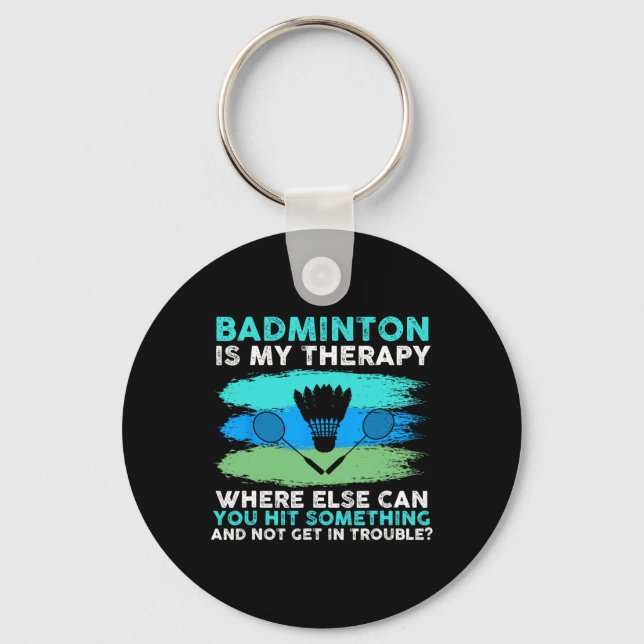 Shuttle Badminton  Key Ring (Front)