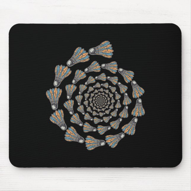 Shuttle Badminton Love Team Player Coach  Mouse Mat (Front)