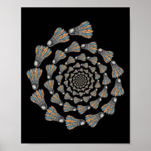 Shuttle Badminton Love Team Player Coach Poster