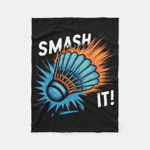 Shuttle Badminton Match  Fleece Blanket