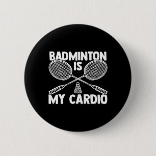 Shuttle Badminton Player 0 6 Cm Round Badge
