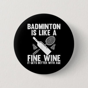 Shuttle Badminton Player 0 6 Cm Round Badge