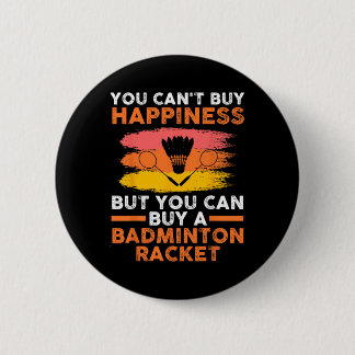 Shuttle Badminton Player 6 Cm Round Badge