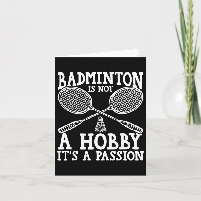 Shuttle Badminton Player  Card (Front)