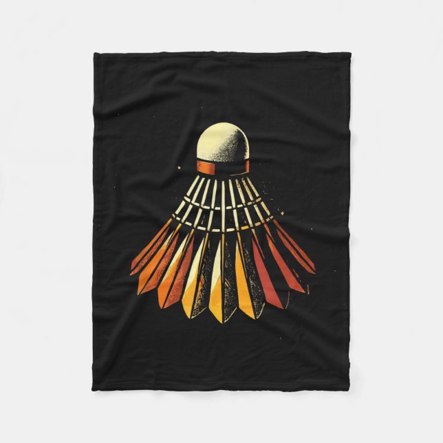 Shuttle Badminton Player  Fleece Blanket (Front)