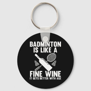 Shuttle Badminton Player Key Ring