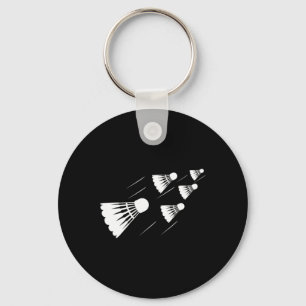 Shuttle Badminton Player Key Ring