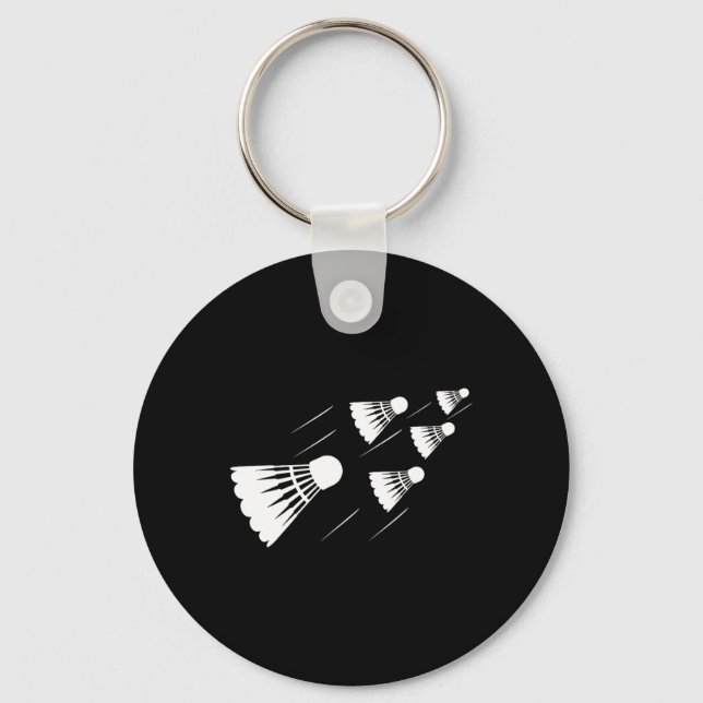 Shuttle Badminton Player  Key Ring (Front)
