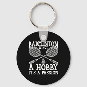 Shuttle Badminton Player  Key Ring